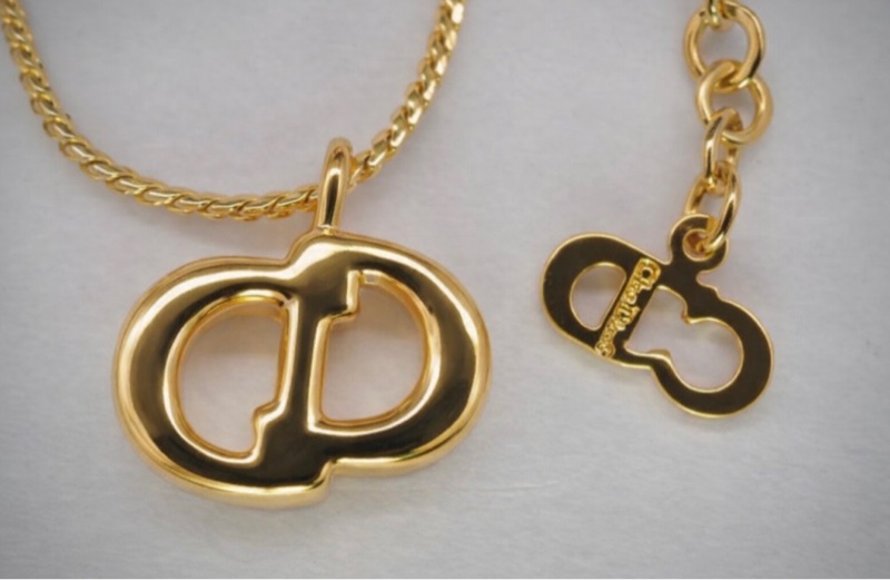 Christian Dior 經典CD標誌水鑽項鍊✨-5