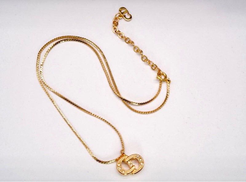 Christian Dior 經典CD標誌水鑽項鍊✨-7