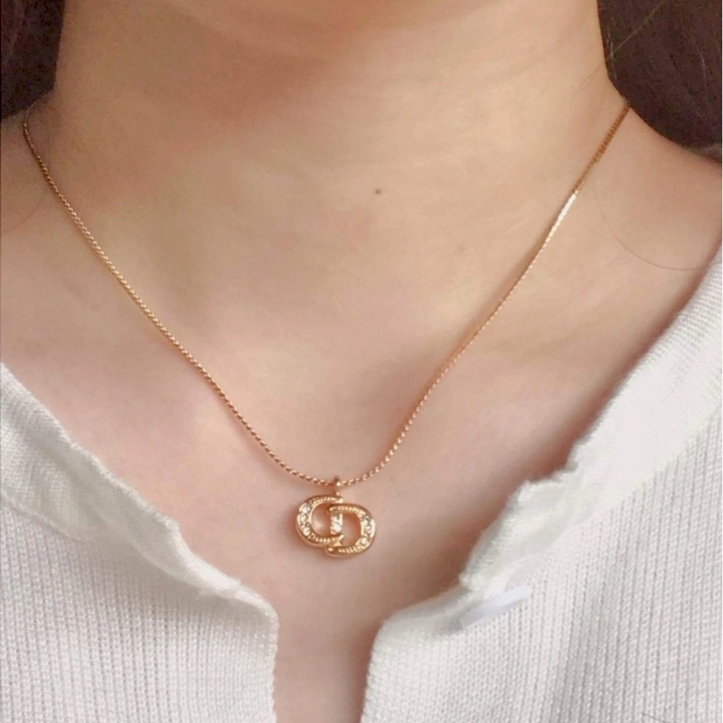 Christian Dior 經典CD標誌水鑽項鍊✨-8