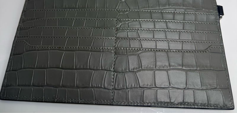 全新萬寶龍灰色皮夾收納包卡夾-1