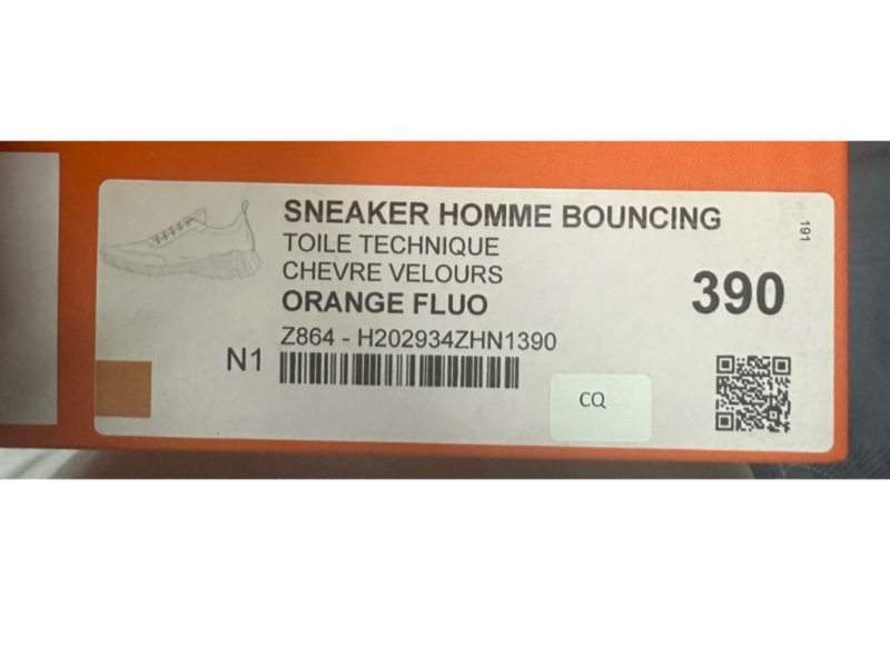 二手正品經典橘色馬仕鞋-5