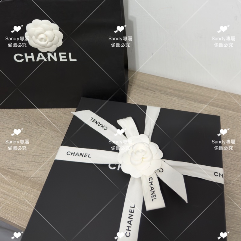 附盒子❤️Chanel 26p 爆款經典菱格圍巾🧣 全新全配 奶油白-34