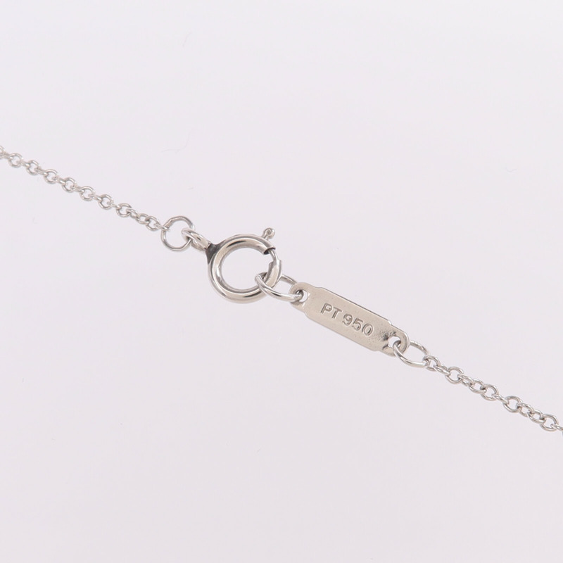 TIFFANY＆CO PT950鉑金Bezel Cross Diamond Necklace鑽石項鍊-4