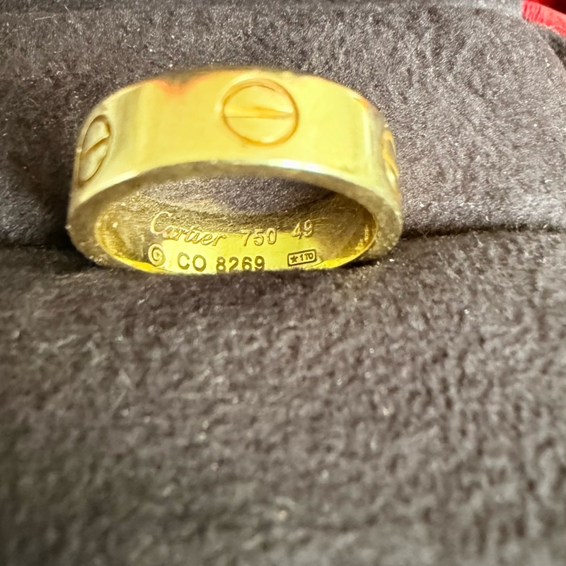 Cartier 卡地亞 18K玫瑰金 Mini Love 戒 指 #47-1