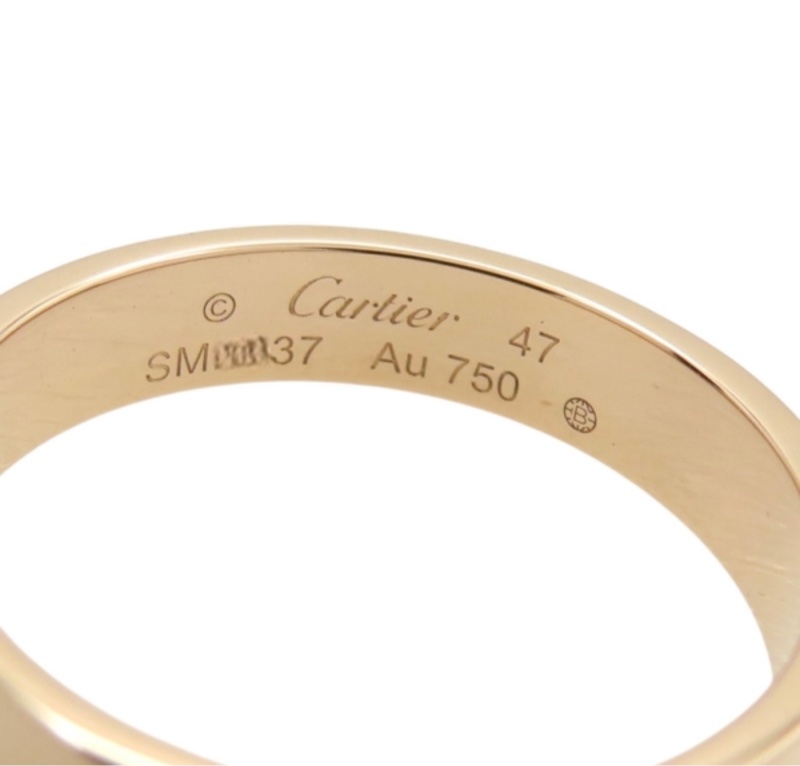 Cartier 卡地亞 18K玫瑰金 Mini Love 戒 指 #47-8