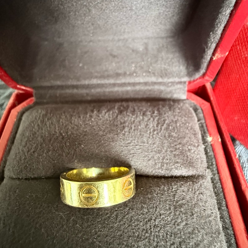 Cartier 卡地亞 18K玫瑰金 Mini Love 戒 指 #47-12