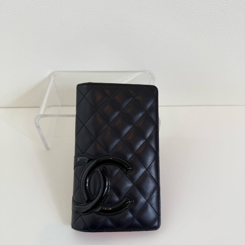 Chanel 香奈兒 康鹏長款皮夾 黑色 年份:19 開 無卡 97 新 正常使用痕跡 B 級-0