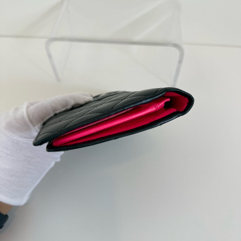 Chanel 香奈兒 康鹏長款皮夾 黑色 年份:19 開 無卡 97 新 正常使用痕跡 B 級-2