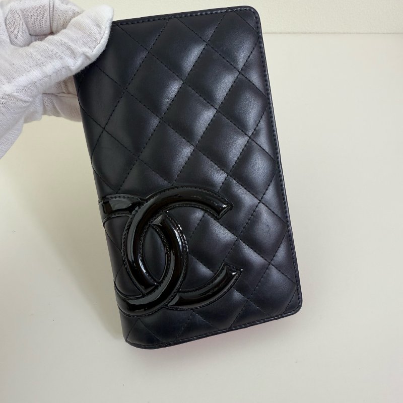 Chanel 香奈兒 康鹏長款皮夾 黑色 年份:19 開 無卡 97 新 正常使用痕跡 B 級-7