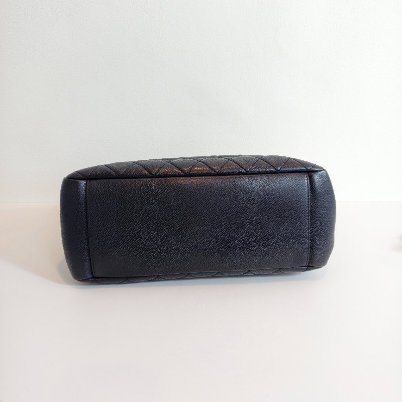 Chanel 香奈兒 gst 黑色荔枝牛皮菱格紋手提單肩包 金色五金 16開無卡 2012年 98新 AB級-5