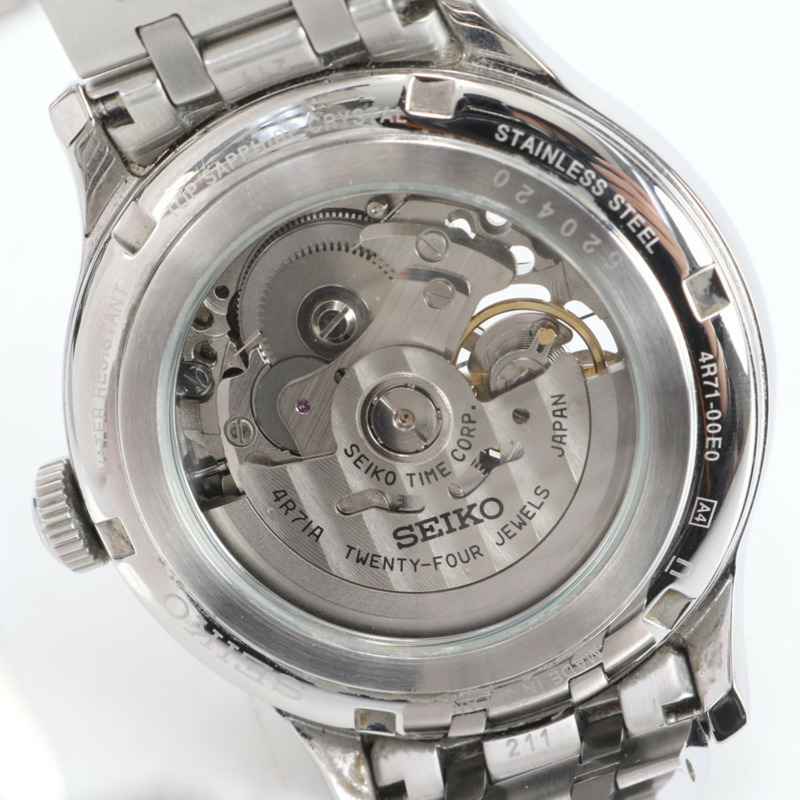 精工 Presage 4R71-00E0 男士銀色腕錶-4