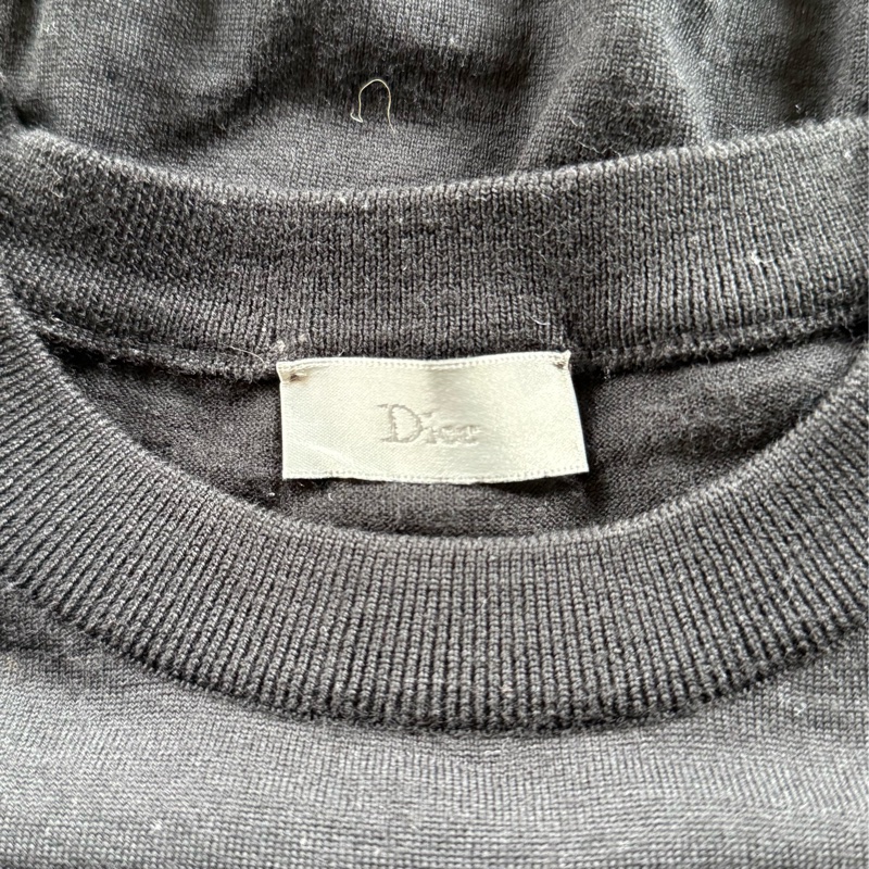 Dior 羊毛短T 黑色 S號-2