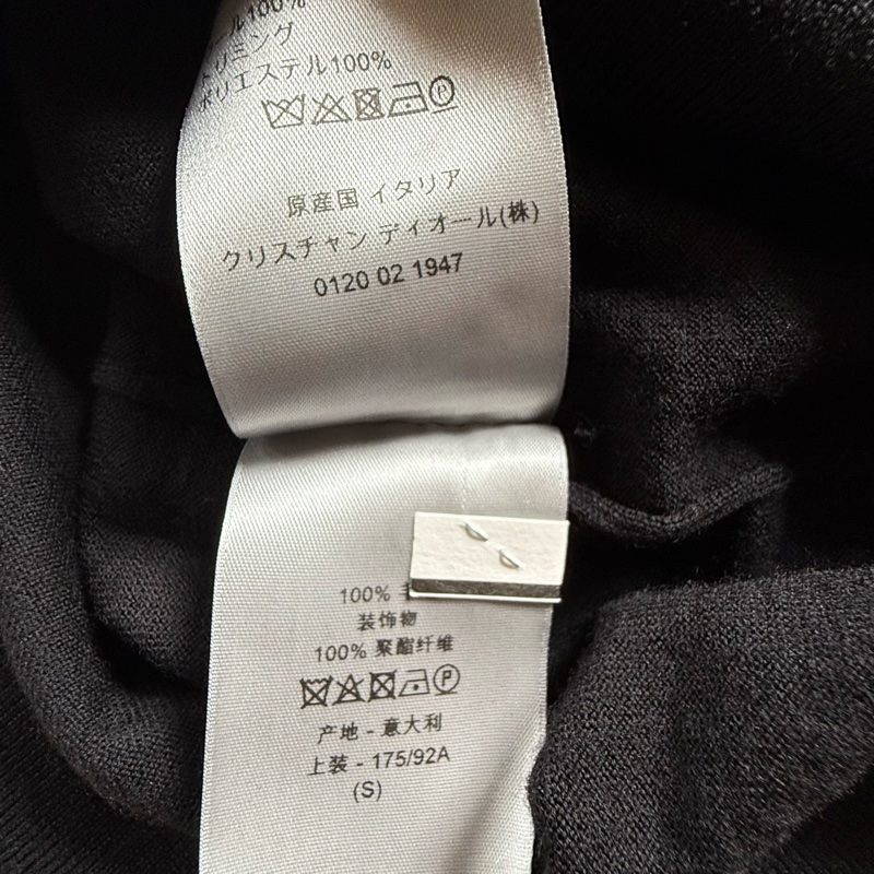 Dior 羊毛短T 黑色 S號-11