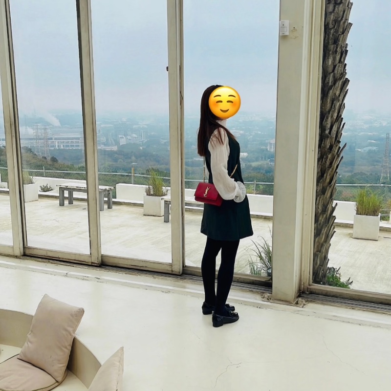 YSL 荔面牛皮掀蓋/紅金 兩用包-4