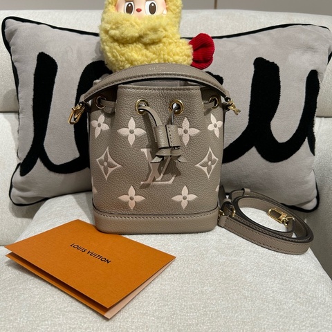 Lv Nano noe M46291 Bicolor Monogram Empreinte Leather