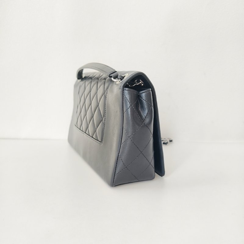 香奈兒 Chanel 腋下包 黑色 銀色金屬 23 開  年份：2017 年 97 新-4