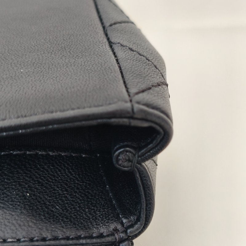 香奈兒 Chanel 腋下包 黑色 銀色金屬 23 開  年份：2017 年 97 新-12