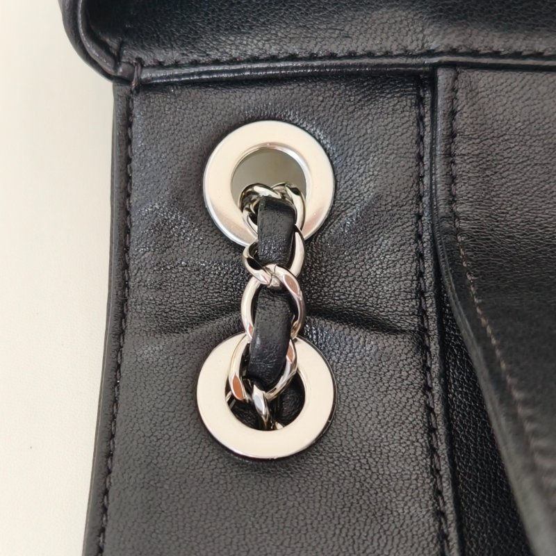 香奈兒 Chanel 腋下包 黑色 銀色金屬 23 開  年份：2017 年 97 新-15