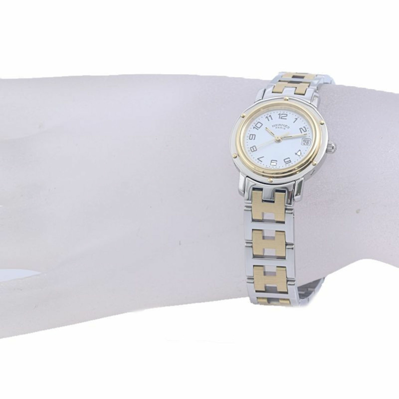 愛馬仕 Clipper CL4.220.130 3752，舊款錶扣，女錶，SSxGP，130483-2