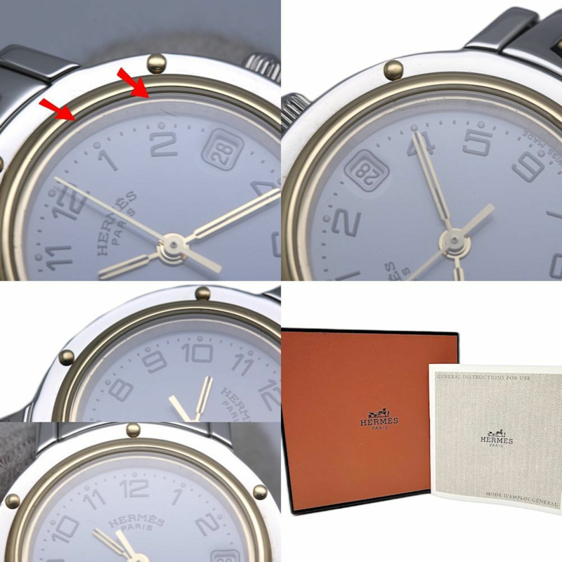 愛馬仕 Clipper CL4.220.130 3752，舊款錶扣，女錶，SSxGP，130483-9