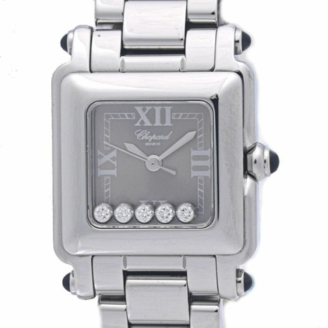 蕭邦 Happy Sport 方形五鑽腕錶 278893-3006 27 8893-23 女士不鏽鋼腕錶 40271