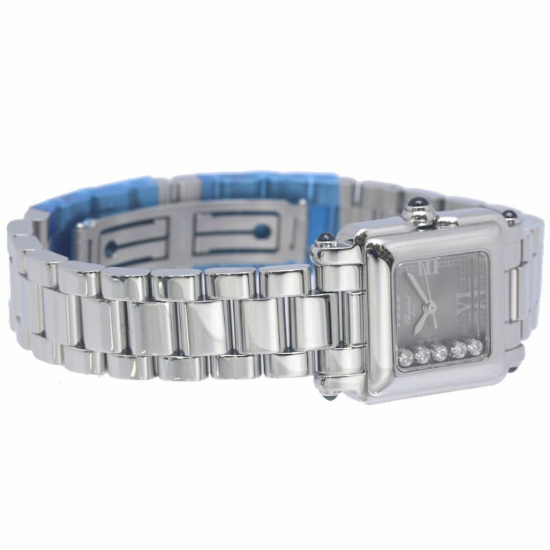 蕭邦 Happy Sport 方形五鑽腕錶 278893-3006 27 8893-23 女士不鏽鋼腕錶 40271-6