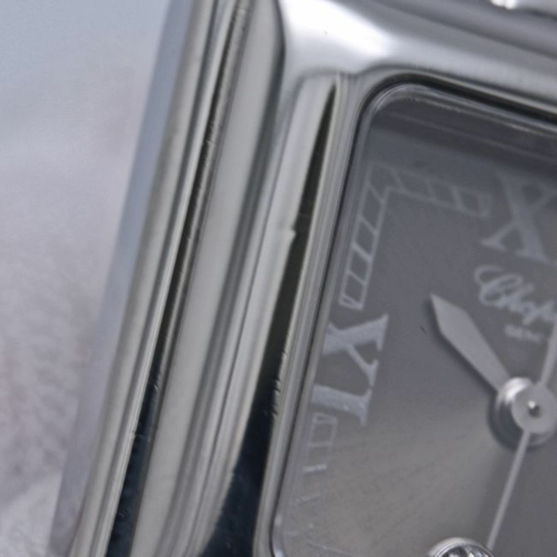 蕭邦 Happy Sport 方形五鑽腕錶 278893-3006 27 8893-23 女士不鏽鋼腕錶 40271-8