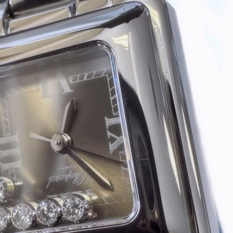 蕭邦 Happy Sport 方形五鑽腕錶 278893-3006 27 8893-23 女士不鏽鋼腕錶 40271-12