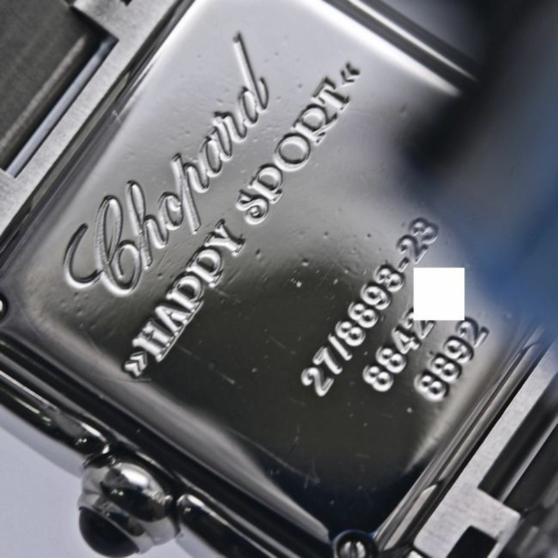 蕭邦 Happy Sport 方形五鑽腕錶 278893-3006 27 8893-23 女士不鏽鋼腕錶 40271-21