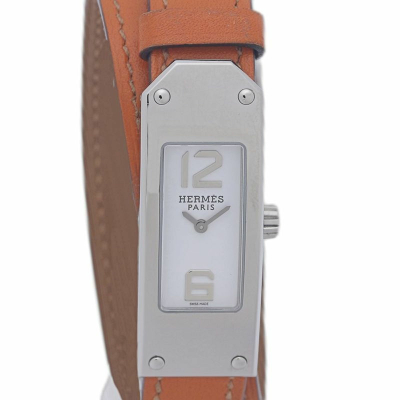 愛馬仕 Kelly II KT1.210.130. WOR2 女士腕錶，不鏽鋼錶殼，皮革錶帶，130475-0
