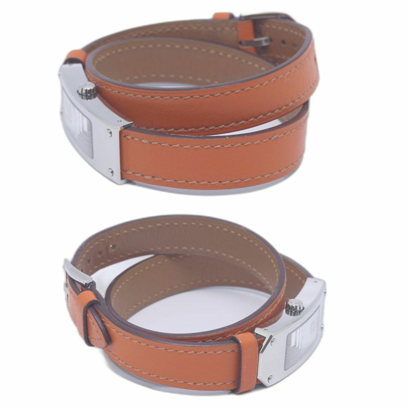 愛馬仕 Kelly II KT1.210.130. WOR2 女士腕錶，不鏽鋼錶殼，皮革錶帶，130475-3