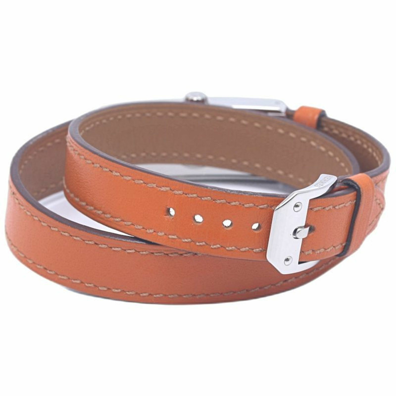 愛馬仕 Kelly II KT1.210.130. WOR2 女士腕錶，不鏽鋼錶殼，皮革錶帶，130475-4