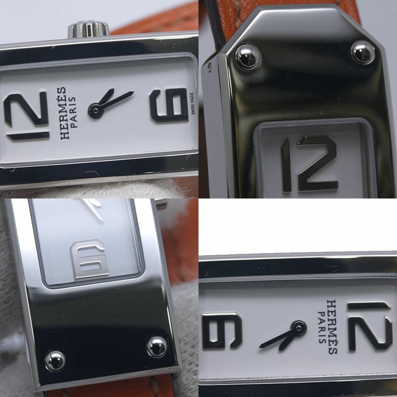 愛馬仕 Kelly II KT1.210.130. WOR2 女士腕錶，不鏽鋼錶殼，皮革錶帶，130475-7