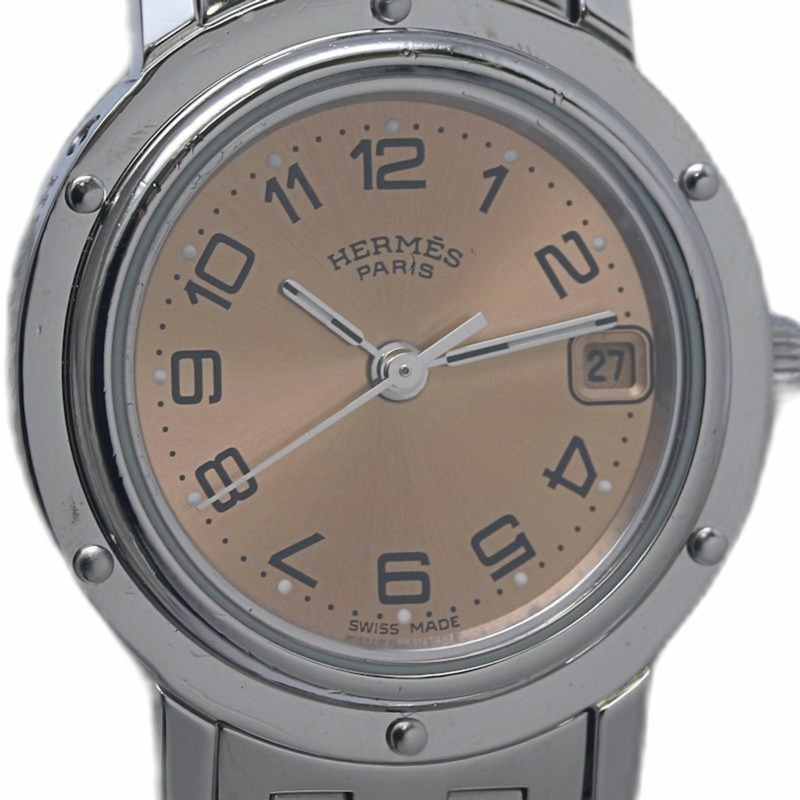 愛馬仕 Clipper CL4.210.431 3758 女士腕錶，老式錶扣，不鏽鋼材質，130482-5