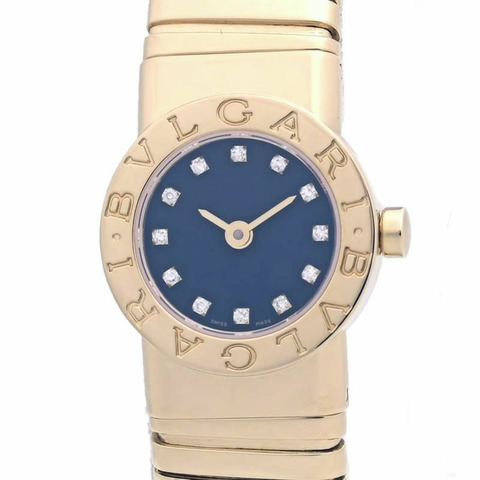 寶格麗 Tubogas 12P 鑽石腕錶 BB192TY 12 BB192TG 女士 18K黃金 40263