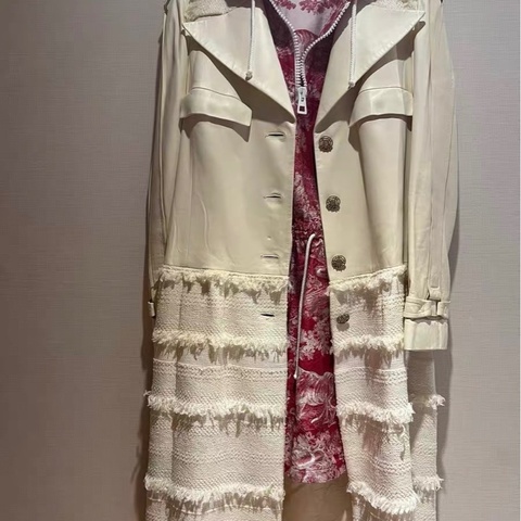 Chanel羊皮拼接外套38碼