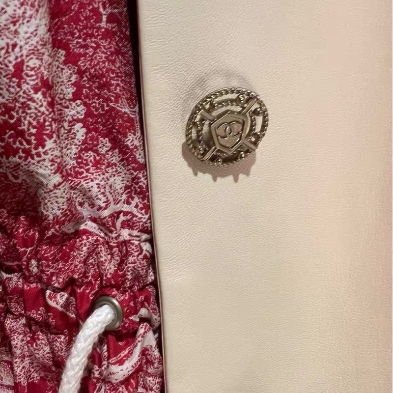 Chanel羊皮拼接外套38碼-1