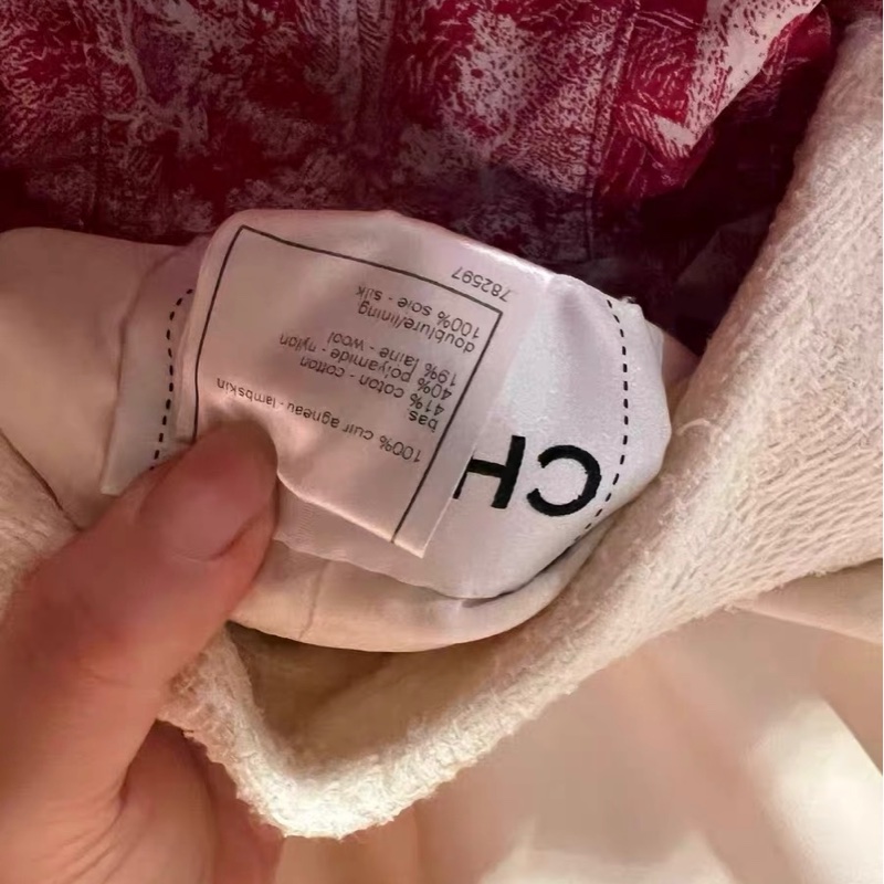 Chanel羊皮拼接外套38碼-5