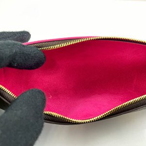 ＊奢華大道國際精品＊【L3354】LV粉色皮革拼原花 PVC聖誕筆袋 GI0829-6