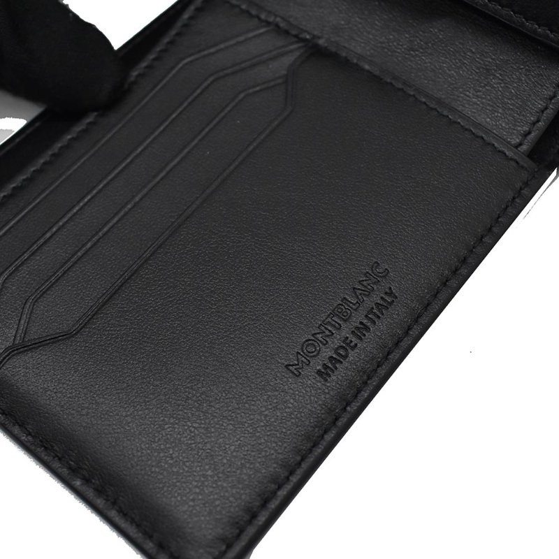 【門市全新現貨】MONT BLANC 大班系列牛皮零錢袋四卡短夾皮夾(附原廠紙盒、防塵袋)-4