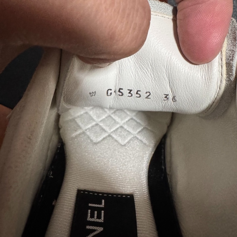 Chanel香奈兒雙C徽標低幫板鞋 女款 米色 36碼-5