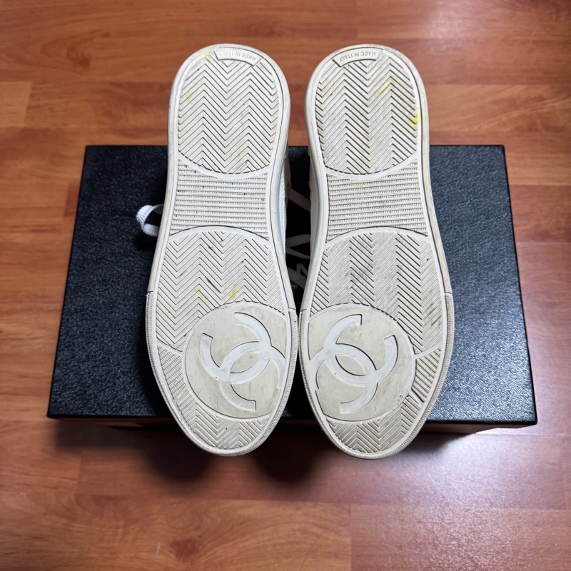 Chanel香奈兒雙C徽標低幫板鞋 女款 米色 36碼-6