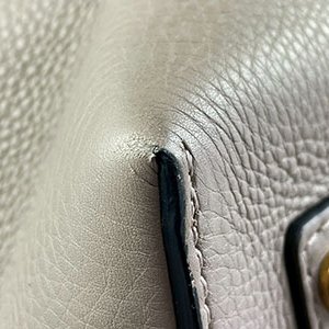 ＊奢華大道國際精品＊【B0349】BURBERRY 奶灰色/米白色牛皮手提斜背二用包-13