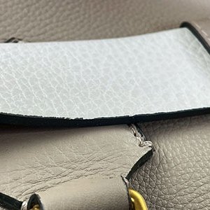 ＊奢華大道國際精品＊【B0349】BURBERRY 奶灰色/米白色牛皮手提斜背二用包-14