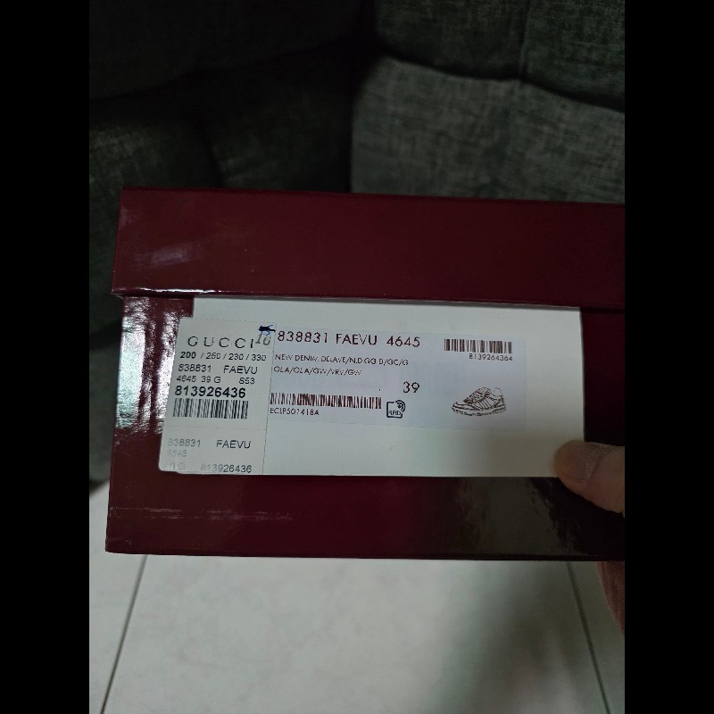 [全新]Gucci 新款 牛仔logo運動鞋 39-6