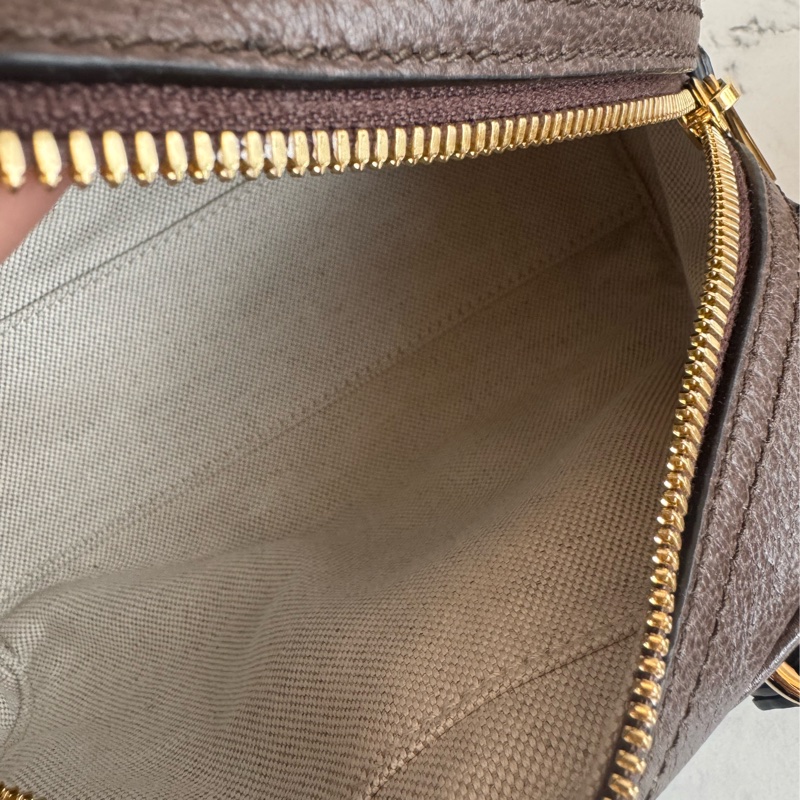 Gucci咖pvc手提兩用mini保齡球包-15