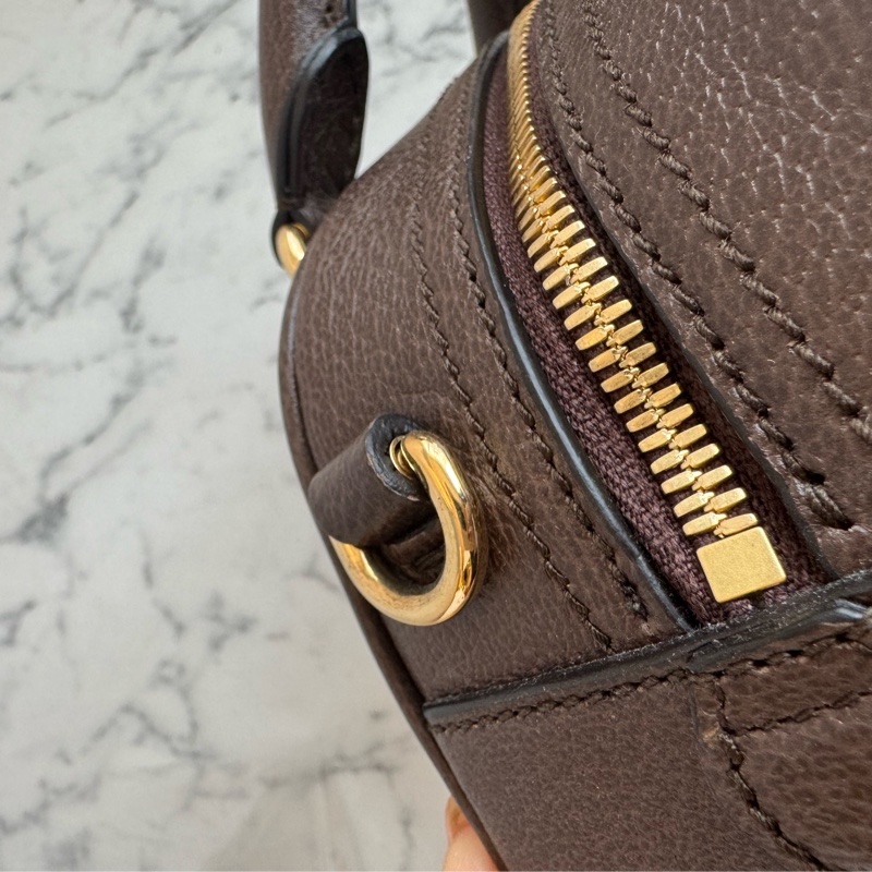 Gucci咖pvc手提兩用mini保齡球包-20