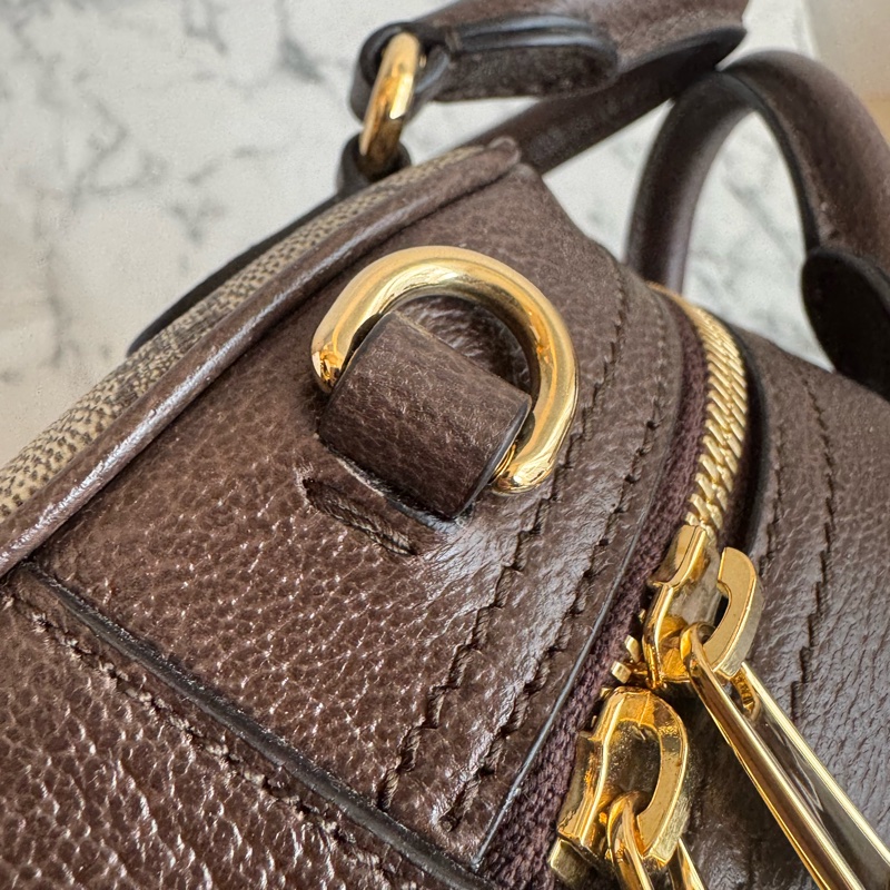 Gucci咖pvc手提兩用mini保齡球包-21