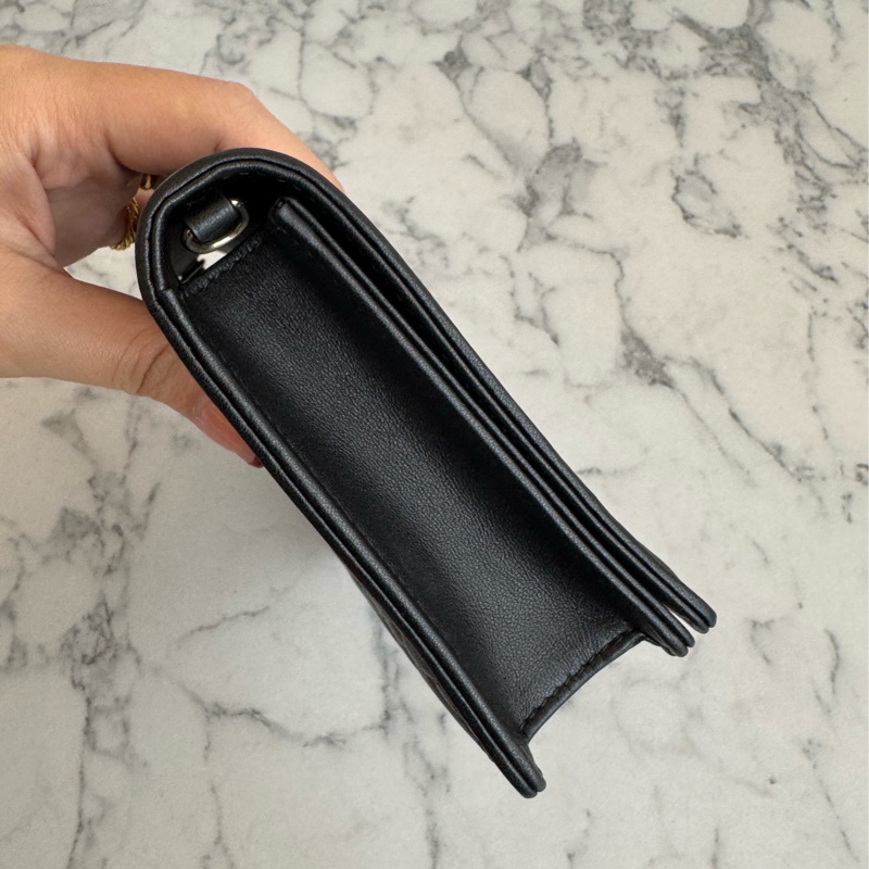 Dior黑藤格紋dior吊飾三合一woc-5