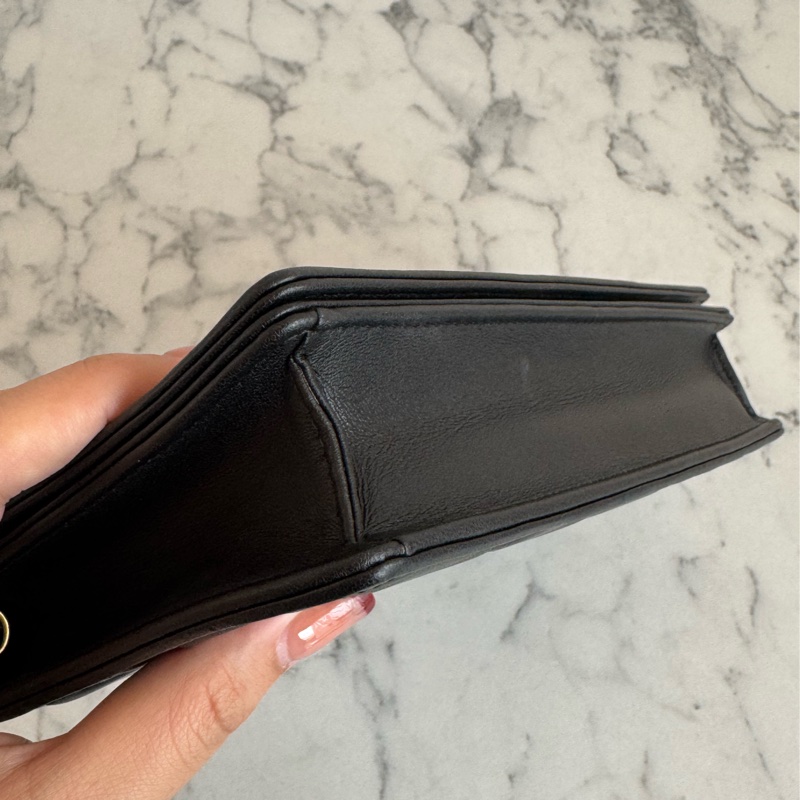 Dior黑藤格紋dior吊飾三合一woc-7